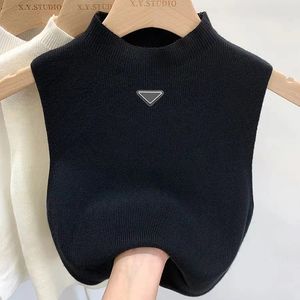 Women's Knit Tanks sweater Women Vests Sweaters Letter Round Neck Pullover knit Waistcoats sleeveless Vest Top Jumper