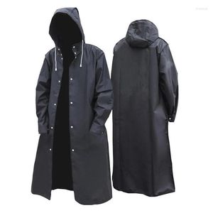 Giacche da corsa Rain Poncho Men EVA Black Pocket Giacca da uomo con cappuccio impermeabile leggero per impermeabile lungo attivo