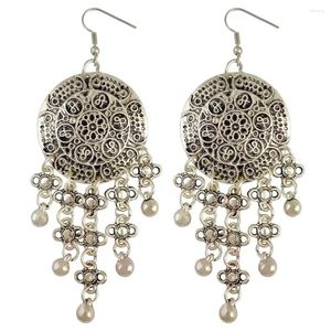 Dangle Earrings Vintage Tibetan Silver Color Metal Bells Tassel Drop Dangel For Women Boho Ethnic Earring Turkish Tribal Party