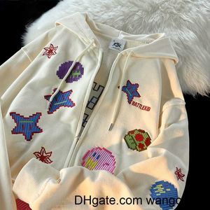 Kadın Hoodies Sweatshirts Deeptown Harajuku Anime Zip Up Hoodies Kadın Hippi Japon Y2K büyük boy kawaii gündelik fa sevimli desen sweatshirts moda 0407H23