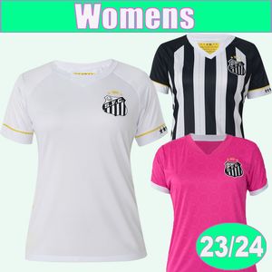 23 24 Santos FC Womens Soccer Jerseys F. Jonatan Leonardo Angelo Soteldo Fernandez E Leonardo Joaquim Home White Away Special Editions Football Shirts