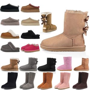 Designer ugglie boot Women Winter UGGlie Booties mens tasman slipper Fur Slides ultra Mini Platform Classic Platform tazz Wool Comfort Winter Wool Plush Ankle Boots