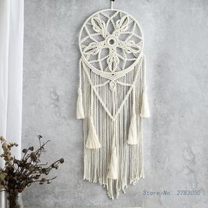 Dekorativa figurer Bohemian Tassel Dream Catcher Tapestry Handvävd vägg bröllop gynnar sovrum barnkammare hem dekoration