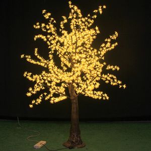Naturalny TRUNK LED LED sztuczny Cherry Blossom Tree Światło Świąteczne światło 1,5 m ~ 2,5 m wysokości 110/220V