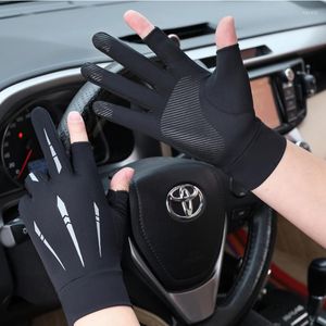 Cycling Gloves Outdoor Sunscreen Ridding Lightweight Half Finger Mountain Biking Fishing Driving Non-slip UV-protection