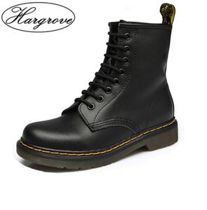 女性ブーツDoc Martins 2018 British Martins Vintage Classic Fiunine Martin Boots女性太いかかとオートバイの女性39S Shoes8996736