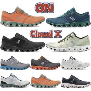 em sapatos de nuvem em sapatos nuvem x sneaker triplo preto branco aloe ferrugem liga vermelha cinza cinza tempestade azul laranja baixo mens esportes tênis mulheres tra