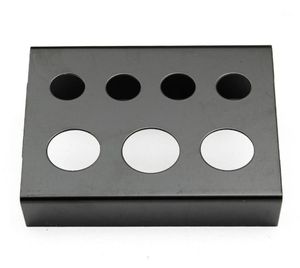 Whole7 Cap Holes Tattoo Ink Cup Holder Stand Professionelle Edelstahl Pigment Cups Halterung Schwarz Rot Tattoos Tools3737670