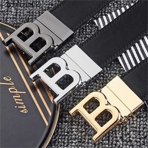 Leather Designer Belts belt Burbrery men's leather B letter smooth buckle fashion young people's board inner pants 2GGN 0P3U