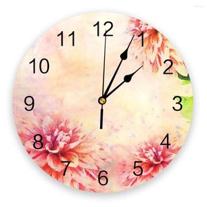 Orologi da parete Fiori Dalia Orologio colorato Camera da letto Silenzioso Digitale Soggiorno Arredamento Design moderno