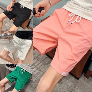 Mäns shorts snabb torr man korta byxor hem för män rosa i byxa 2023 y2k liten storlek vintage 3 kvartal 90 -tal xl bomull koreansk stil