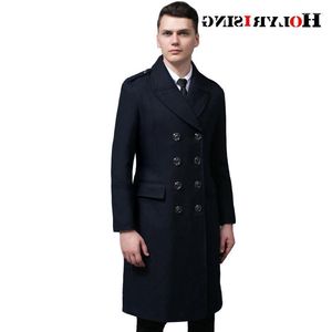 Męskie mieszanki wełny zimowe płaszcze 70% podwójna wełniana wełniana długie odległość S-6xl klasyczny biznes modowy Windbreaker 18428-5 Nadi22