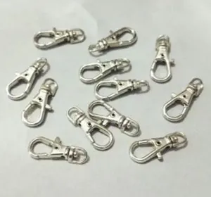 Keychains 60st/Lot Metal Swivel Clasps Lanyard Snap Hook Lobster Claw med nyckelkedjor för smyckesresultat