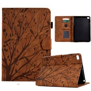 Imprint Lucky Tree Leather Wallet Tablet Cases For Ipad 10.9 2022 Pro 11 Air4 Air5 10.9 10.5 10.2 10.5inch Air air2 2 9.7 inch Fortune Bird Fashion ID Card Slot Holder Pouch Bags