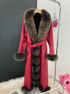 フォックスファージャケット女性シャーリングジャケット冬のコートパーカースエードトップウサギの毛皮の裏地暖かいアウターベルトプラスサイズ