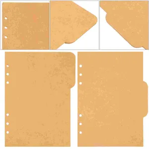 Conjuntos/20 PCS O Papel A5 Notebook Kraft Divisor Página Inserir Índices Fichário Guia Separadores de Bloco de Notas