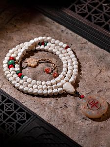 Colar brincos conjunto design de dados de osso tibetano 108 pulseiras personagem nacional cabeça rosário contas para mulheres e homens