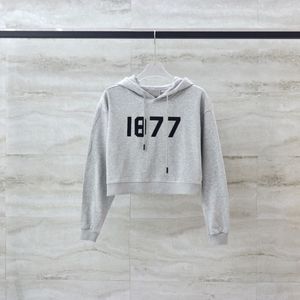 Essentialhoody Women Designer Hoodies 3D Silicon Letter 1977 Streetwear Letter-Print Tjock Style Pullover Sweatshirt 100%Cotton Casual Loose Ess Tracksuit