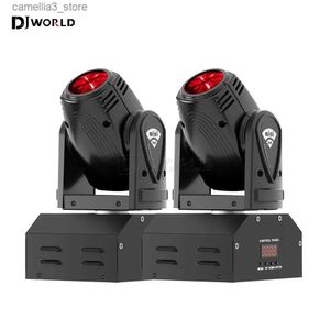 Hareket Head Lights 2pcs 10W Mini LED Spot Işın Hareketli Kafa Işığı RGBW 4IN1 DMX512 Aşamalı Işık Etkisi Stroboskop Canlı Gösteri DJ Nightclub Partisi Q231107