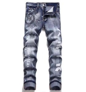 religion gallary dept Men's Jeans European Jean Broken Hombre Letter Star Men Embroidery Patchwork Ripped For Trend Brand Motorcycle Pant Mens Skinny 831720604