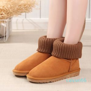 Women Winter Classic Ultra Mini Boots Platform Boot For Women Real Leather Wool Warm Ankle Fur Booties Luxurious Shoe