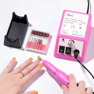 Conjunto de manicure de unhas ferramentas elétricas para usinagem com fresa broca gel removedor de cutícula máquina de unhas 231107