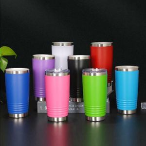 20oz Tumbler Stainless Steel Vacuum Insulated Termos Lid Coffee Beer Cup Large Capacity Sports Water Flask Mugs Thermos Cold Bottle Peunr