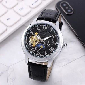 Yupoo neue Herren Uhren große Schwungrad römische Zifferblatt Automatisch mechanische Uhr Designer Armbanduhren Top Marke Echtes Lederband Dropshipping