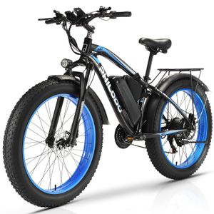 EU Stock 26 Inch 1000W Powerful Electric Bicycle Hydraulic Brake Electric Mountain Bike for Adult 840Wh 31MPH 17.5AH Battery Ebike Fat Tire e-bike 21 Speed