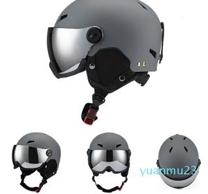 Gogle narciarskie Hełmy narciarskie Zimowe Ochrony Ochrony Okulne Ochrony oddychające Hełmy śniegu Fall Prevention Thermal Sports Helmets Dorośli