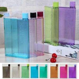 Water Bottles Creative A5 Cup A6 Notebook Plastic Flat Paper Bottle Square Drinkware Waterbottle Kitchen Accessories
