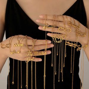 Модное ожерелье с английскими буквами и атмосферой в корейском стиле, золотой браслет в гонконгском стиле, новое ожерелье для пары, 231015