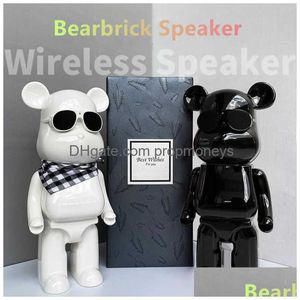 Jogos de novidade Jogos de novidade Bearbrick Speaker Violence Bear Bluetooth Cartoon Tws Wireless Mobile Phone Laptop Ornaments Home Decor T2 Dhtyo