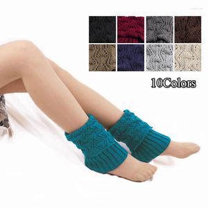 Women Socks Winter Ankle Crochet Boot Cuffs Knitted Sleeve Short Foot Cover Toppers Lolita Stretchy Warm Sock