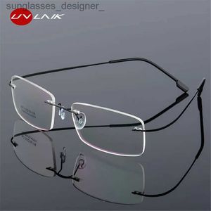 Güneş Gözlüğü Çerçeveleri Uvlaik Çıkarsız Titanyum Gözlükler Çerçeveler Kadın Erkekler Esnek Optik Çerçeve Reçete Gösterisi Çerçevesiz Gözler Göz Gözlükleri231107