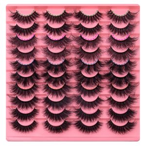 Handmade Reusable Multilayer 3D Mink Fake Eyelashes Curly Crisscross Thick Fluffy False Lashes Naturally Soft Light Full Strip Lashes DHL