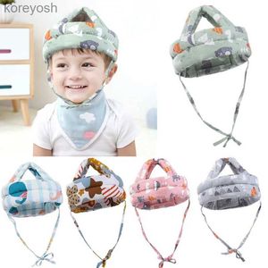 Kuddar Justerbar Baby Toddler Hat Anti-Collision Protective Cap Baby Safety Helm Soft Comant Head Security Protection Bonnetl231107