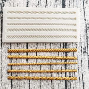 Braided Rope Silicone Mold Kitchen DIY Dessert Chocolate Mold Fondant Cake Baking Tool Long Strip Lace Decoration Mold