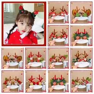 Hair Accessories Bowknot Christmas Hairpin Merry Decor Sequin Plush Clip Korean Star