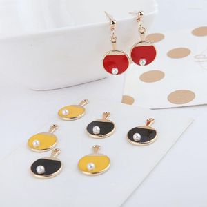 Charms Mrhuang 10st/Lot Table Tennis Ball Sport Emamel Fashion Jewelry Accessories Fit Earring DIY Making Gold Color