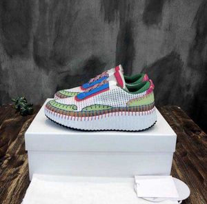 Casual shoes Nama sneakers designer women's shoes new pattern canvas shoes Rainbow running platform sneakers fashion ch size 35-40