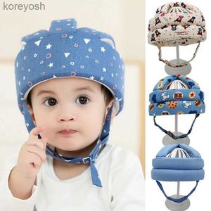 Kuddar Baby Safety Helmet Head Protection Hat Toddler Walk Crash Cap Justerbar Skydd Huvudbonader för Crling Baby Learns to Walkl231107