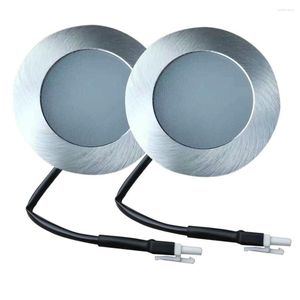 2-teiliges Mini-LED-Downlight 50 mm Schnittloch 1,5 W 12 V DC Puck Light Kitchen Undercabinet Bulb Deck Floor Lamp