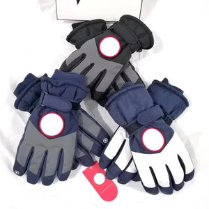 Высококачественные мужские женские перчатки с пятью пальцами, дизайнерские перчатки, фирменный узор, утепленные перчатки, зимние виды спорта на открытом воздухе, аксессуары из чистого хлопка