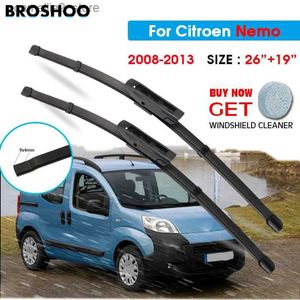 Windshield Wipers Car Wiper Blade For Citroen Nemo 26"+19" 2008-2013 Auto Windscreen Windshield Wipers Blades Window Wash Fit Bayonet Arm Q231107