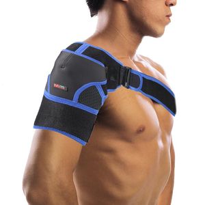 Back Support Gym Sports Shoulder Brace Guard Strap Wrap Belt Band Pads Black Bandage Men&Women Adjustable Breathable