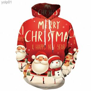 Men's Hoodies Sweatshirts 3D Christmas Festival Hoodie 2023 Men's Fashion New Trend Atmosphere Digital Printing Sweater Casual Daily Harajuku Top PulloverL231107