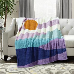 Cobertores cobertores quentes macios espessos de escritório de escritório xale para capa de capa de sofá