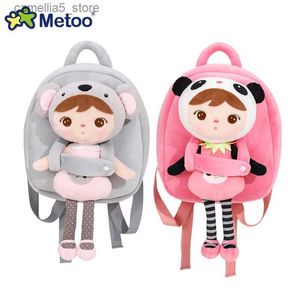 Mochilas Metoo 3D Dos Desenhos Animados De Pelúcia Crianças Mochila Brinquedos Koala Panda Boneca Jardim De Infância Meninos E Meninas Escola Mini Sacos Aniversário Presentes De Natal Q231108