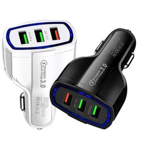 5V 3,1 A 3 USB Auto Ladegerät Fahrzeug Power Adapter Auto Ladegeräte Für IPhone 13 14 15 Pro max Samsung Huawei Android telefon PC GPS mp3